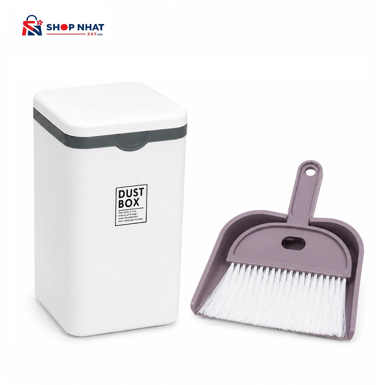 COMBO Vệ sinh - Thùng Đựng Rác Mini Yamada & Bộ Chổi Và Hót Rác Hoisassa KOKUBO Nội Địa Nhật Bản