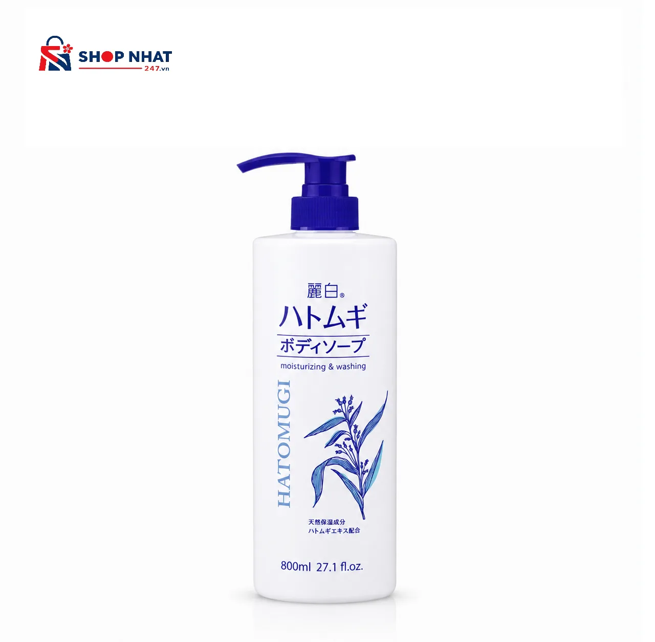 Sữa Tắm Hatomugi 800ml Màu Trắng Nhật Bản