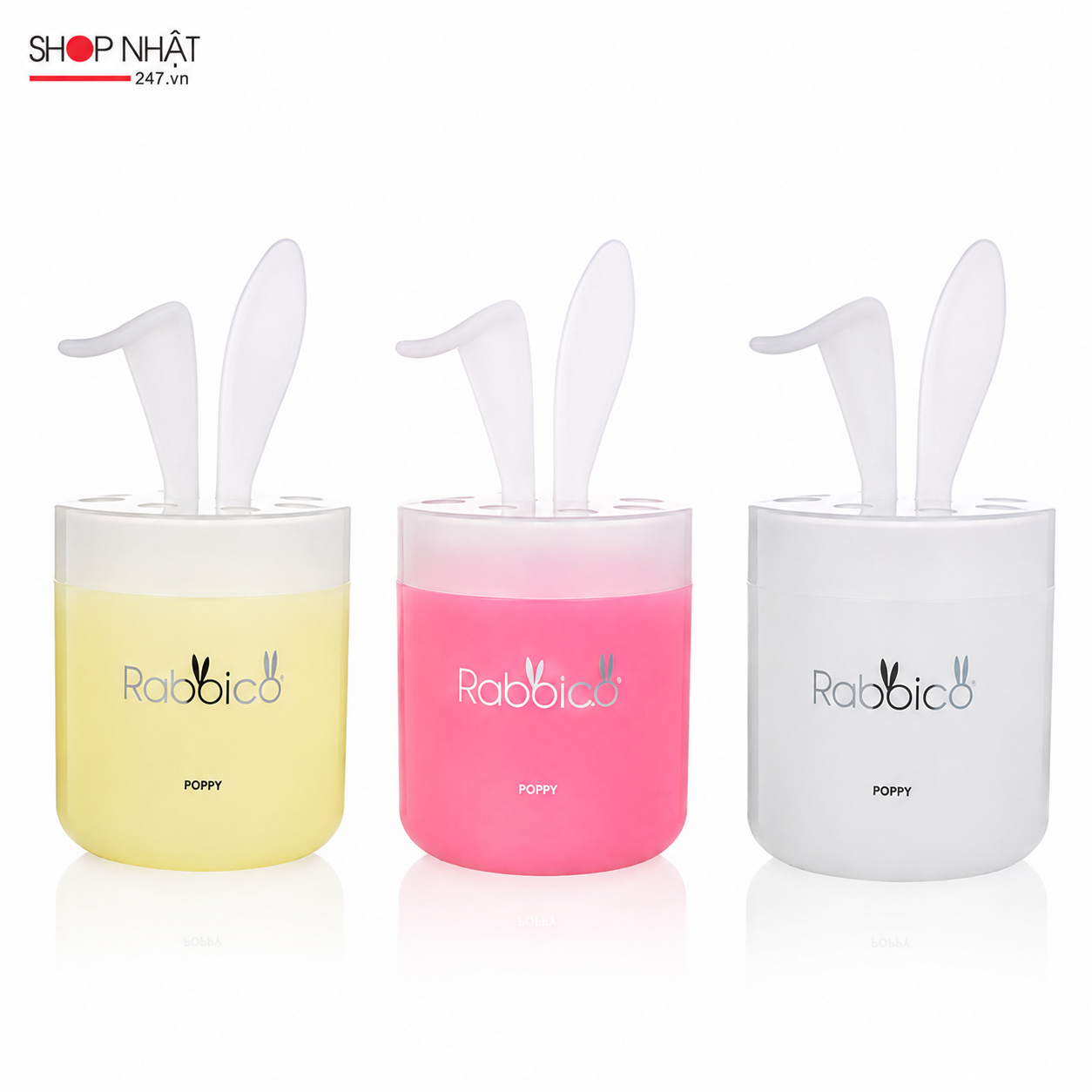 Nước Hoa Khử Mùi Ô Tô Rabikko White L Tai Thỏ 126g DAIX Nhật Bản