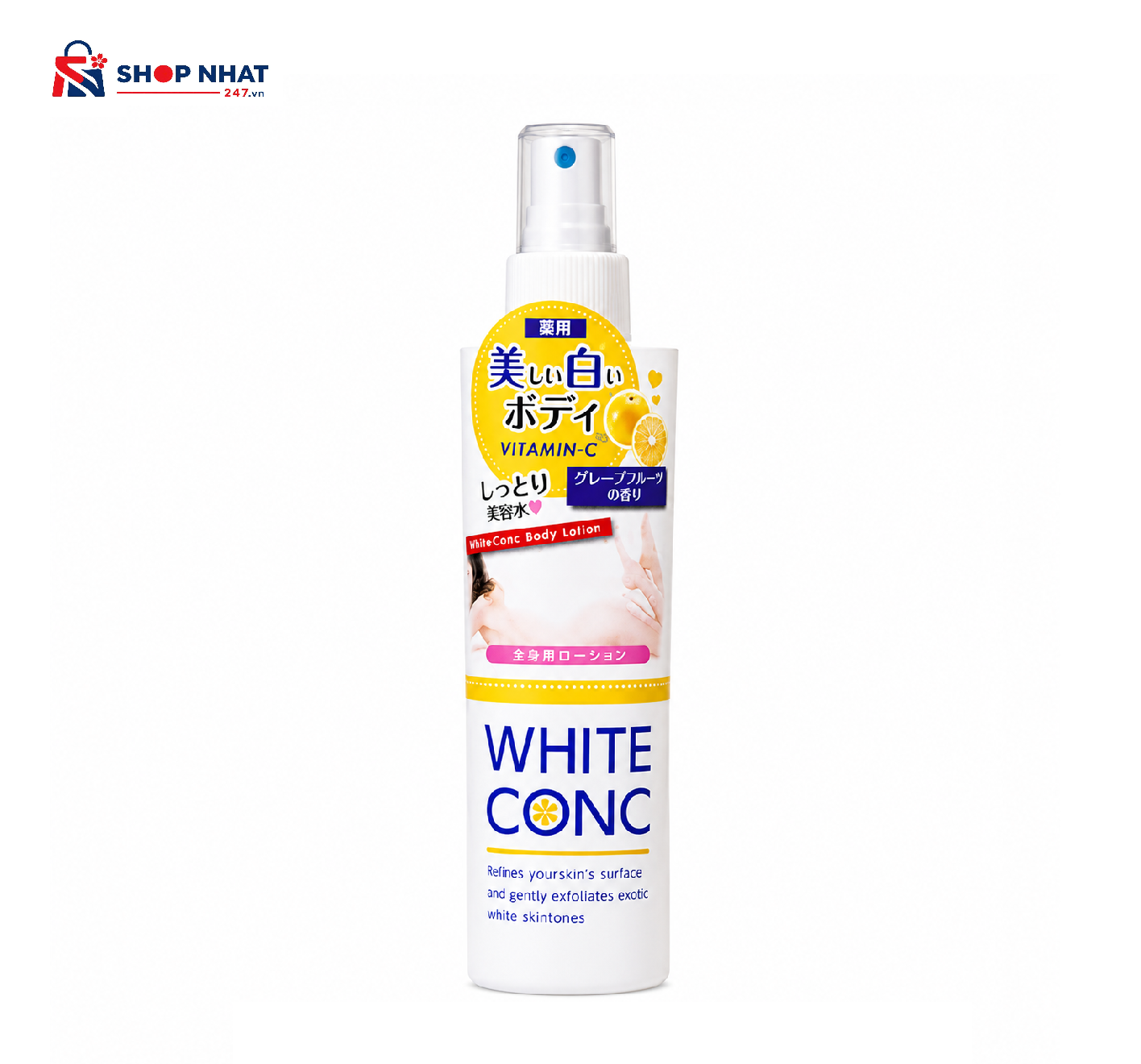 Xịt Dưỡng Trắng Da Toàn Thân WHITE CONC Body Lotion C II 245ml Nhật Bản 