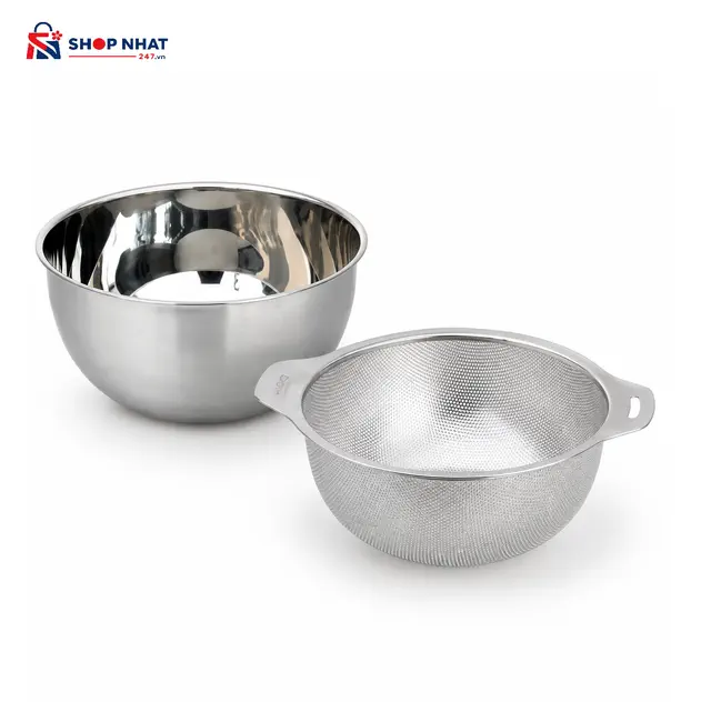 Bộ Tô Trộn Và Rổ Inox Kaiyo