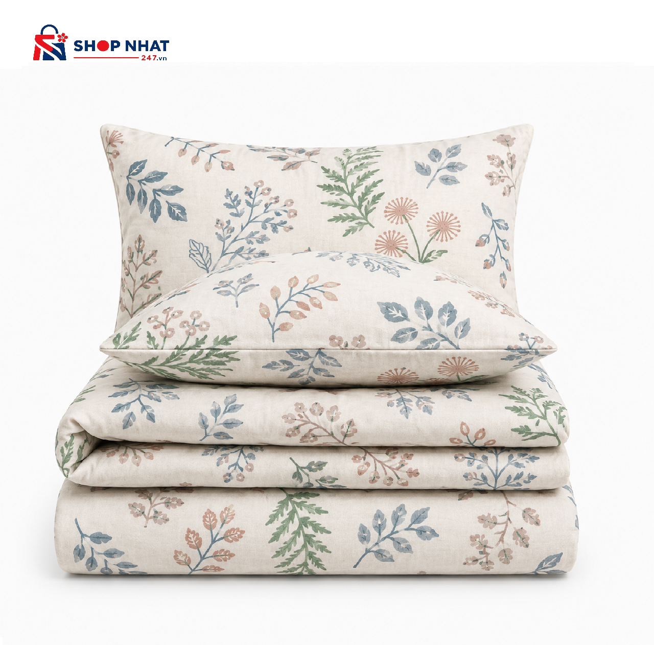 Chăn hè thu cotton chần bông cao cấp Kawa – mẫu hoa