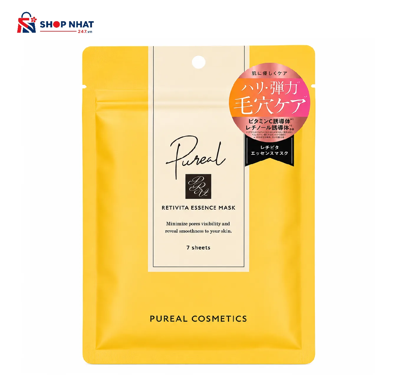  Mặt Nạ Retinol Pureal Retivita Essence Mask 7 Miếng Nhật Bản