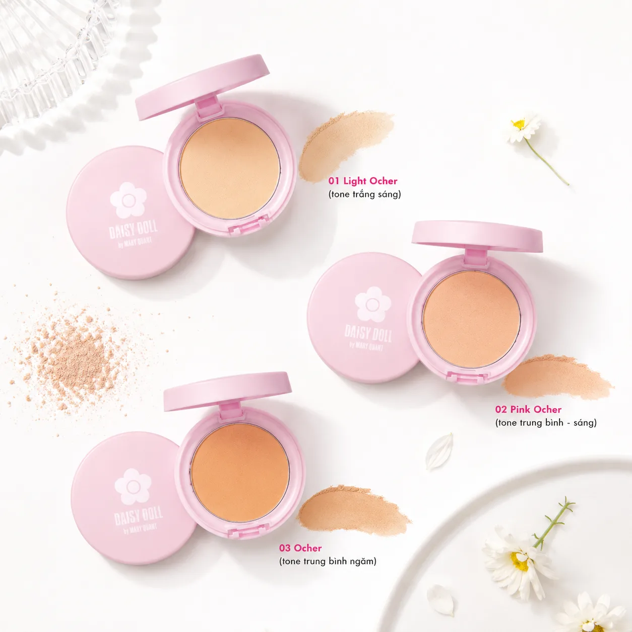 Phấn Phủ Kiềm Dầu Dạng Nén 10g DAISY DOLL Nhật Bản