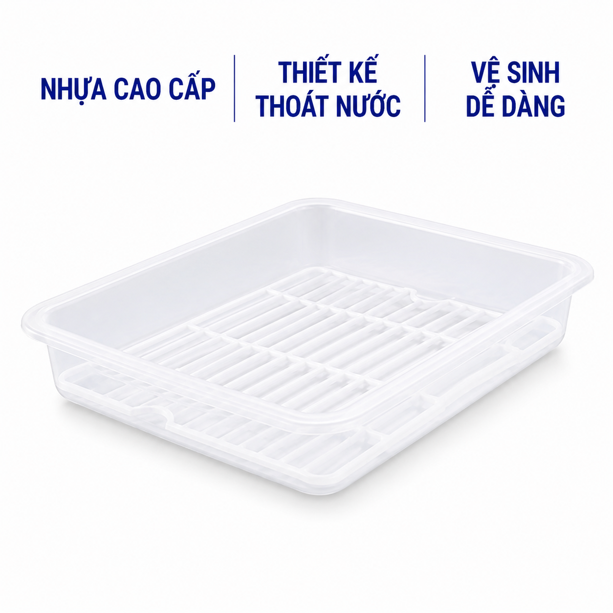 Khay Úp Ly Nhựa PP An Toàn, Ráo Nước Sanada Nhật Bản