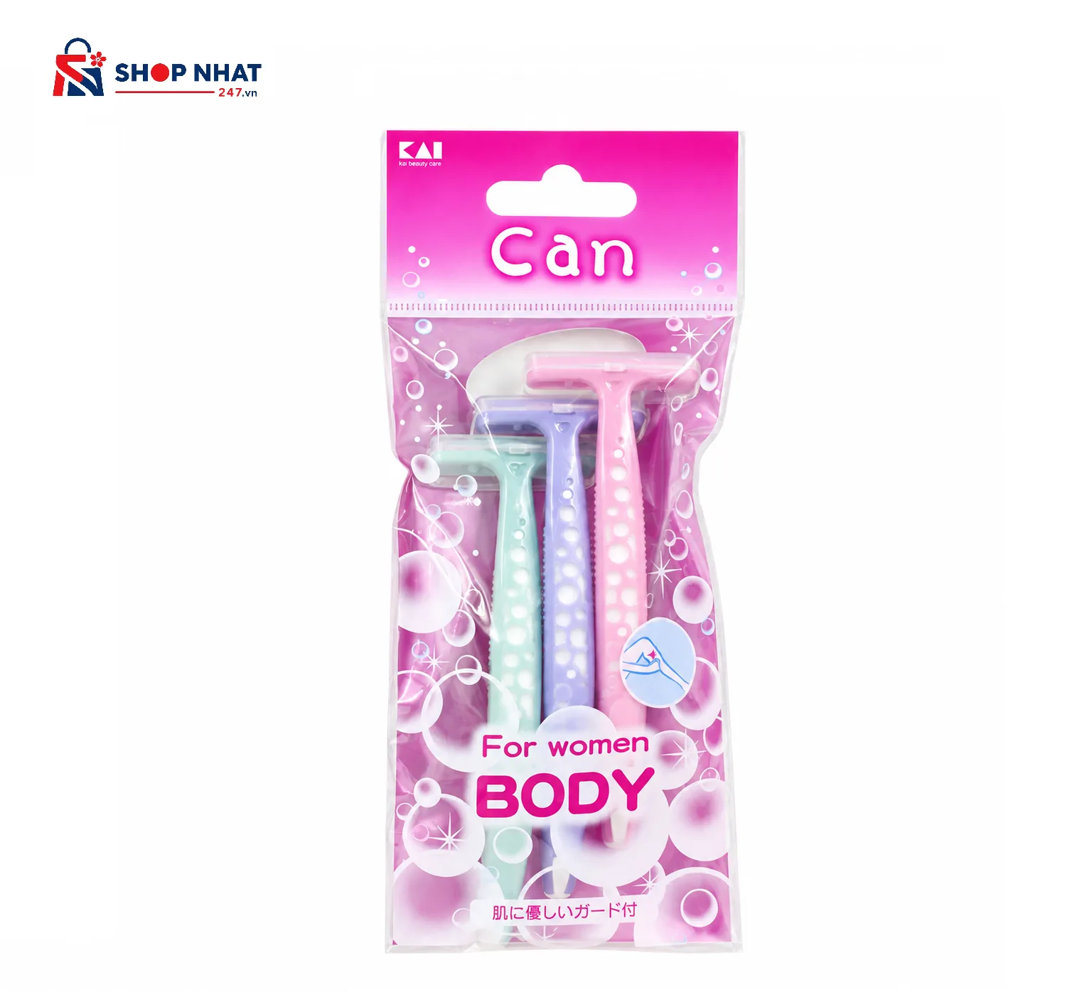 Set 3 Dao Cạo Cho Nữ KAI CAN Bubble T Nhật Bản 