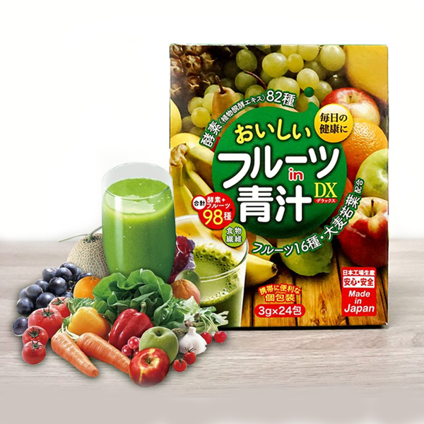 Bột Rau Củ Trái Cây Japan Gals 82 Enzyme Thực Vật Hộp 24 Gói