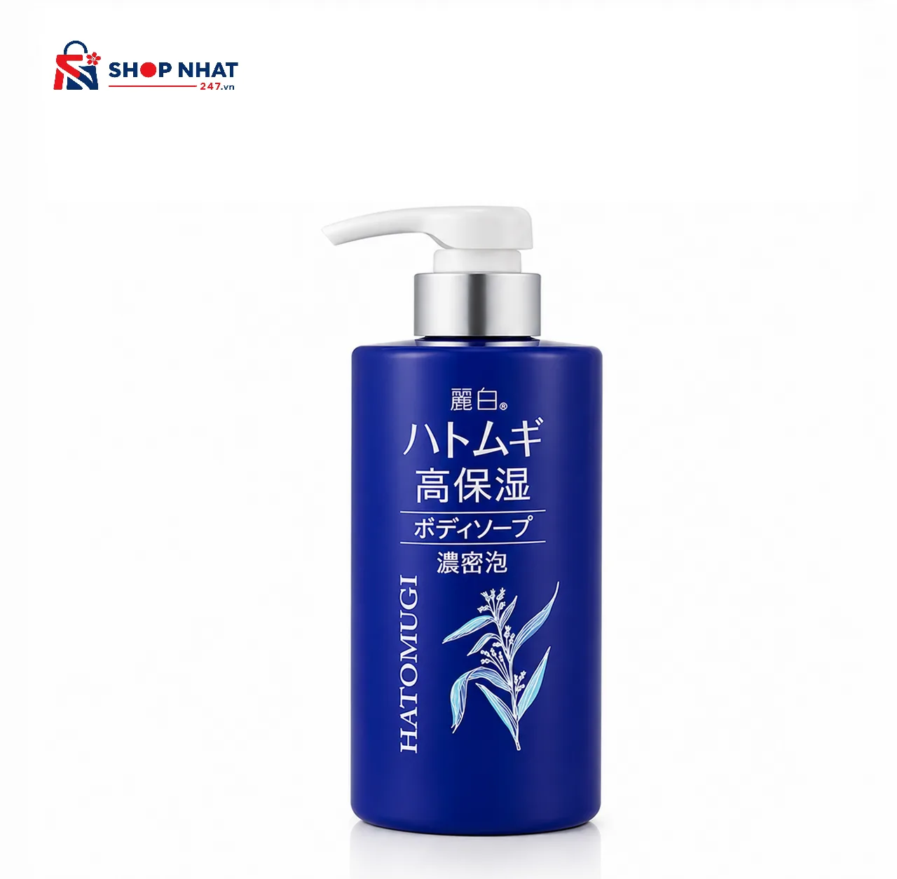Sữa Tắm Hatomugi 600ml Xanh Dưỡng Ẩm Trắng Da Nhật Bản