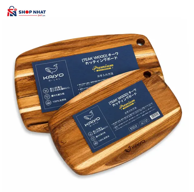 Thớt Gỗ Teak Vân Ngang Hình Oval