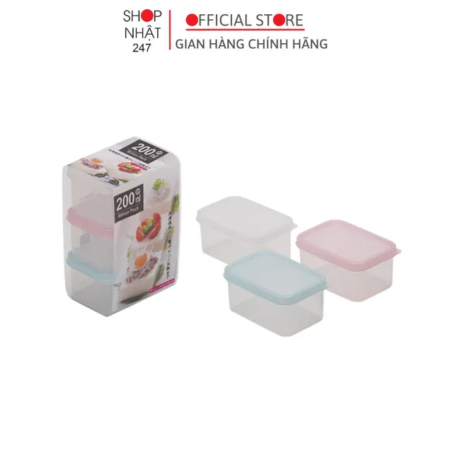 Set 3 Hộp Thực Phẩm Million Pack Mini 200ml Yamada Nhật Bản
