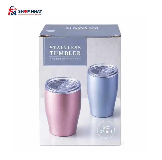 Cốc giữ nhiệt inox có nắp trượt Marutatsu 320ml Nhật Bản 
