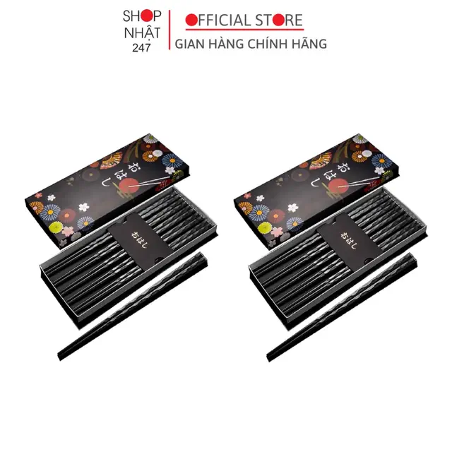 Set 5 Đôi Đũa Sợi Thủy Tinh Shikisai Nhật Bản - Nâng Tầm Bữa Ăn, Bảo Vệ Sức Khỏe Gia Đình
