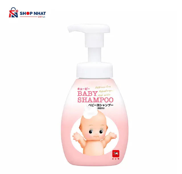 Dầu Gội Tạo Bọt Dịu Nhẹ Cho Trẻ Sơ Sinh Và Trẻ Nhỏ Kewpie Baby 350ml COW Nhật Bản 