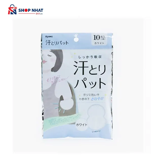 Miếng Dán Thấm Hút Mồ Hôi Nách Kyowa 10 Miếng Nhật Bản