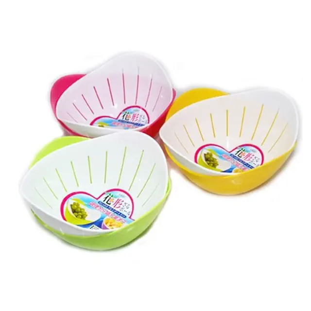 Bộ Rổ Đựng Hoa Quả Kèm Khay Hứng Tròn Sanada Nội Địa Nhật Bản