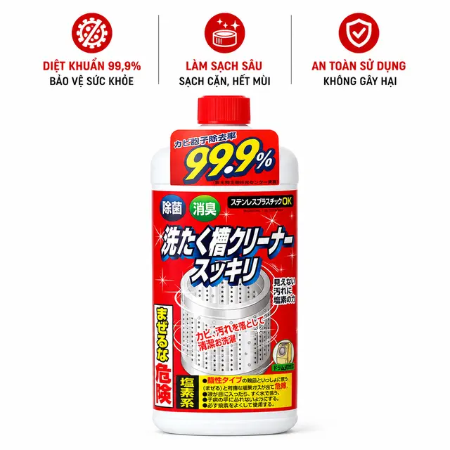 Chai Tẩy Lồng Máy Giặt Rocket Soap 550g Nhật Bản