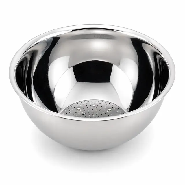 Bát Vo Gạo Inox Pearl Metal Lara Shine 24cm Nhật Bản – Vo Gạo Nhanh, Hạn Chế Tràn Nước