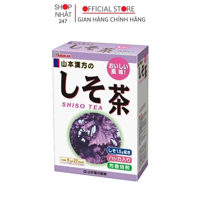 Trà Tía Tô Yamakan Shiso Tea 22 Gói Thanh Lọc Cơ Thể Tăng Sức Đề Kháng Nội Địa Nhật Bản