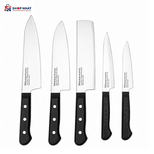 COMBO Dụng cụ Bếp - Bộ 5 Dao Nhà Bếp Masamoto