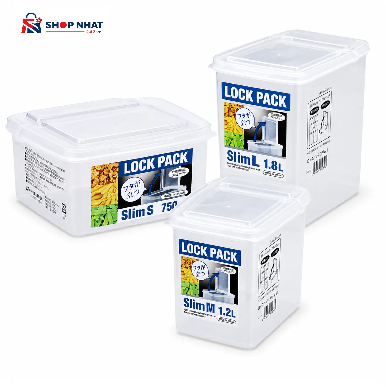 Hộp Đựng Bảo Quản Thực Phẩm Lock Pack SANADA Nội Địa Nhật Bản