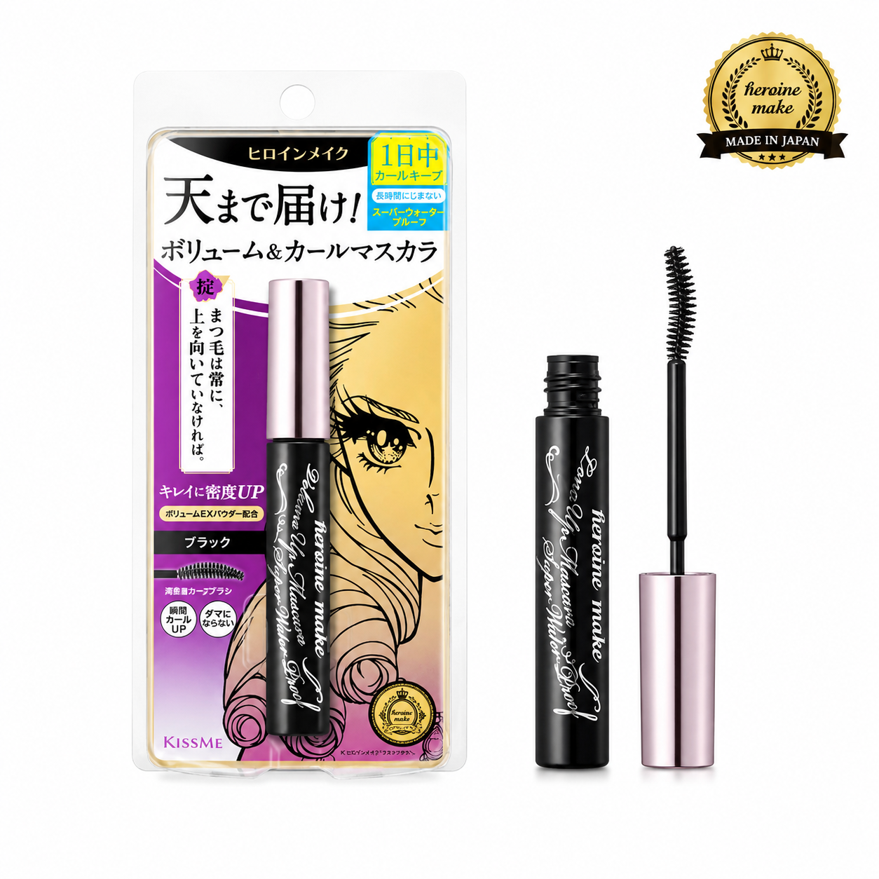Mascara Heroine Make KISS ME Siêu Chống Nước Làm Dài Mi 6g