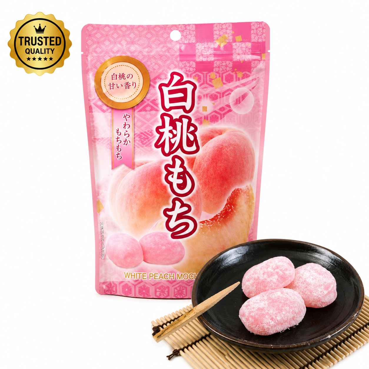 Bánh mochi vị đào trắng 130g
